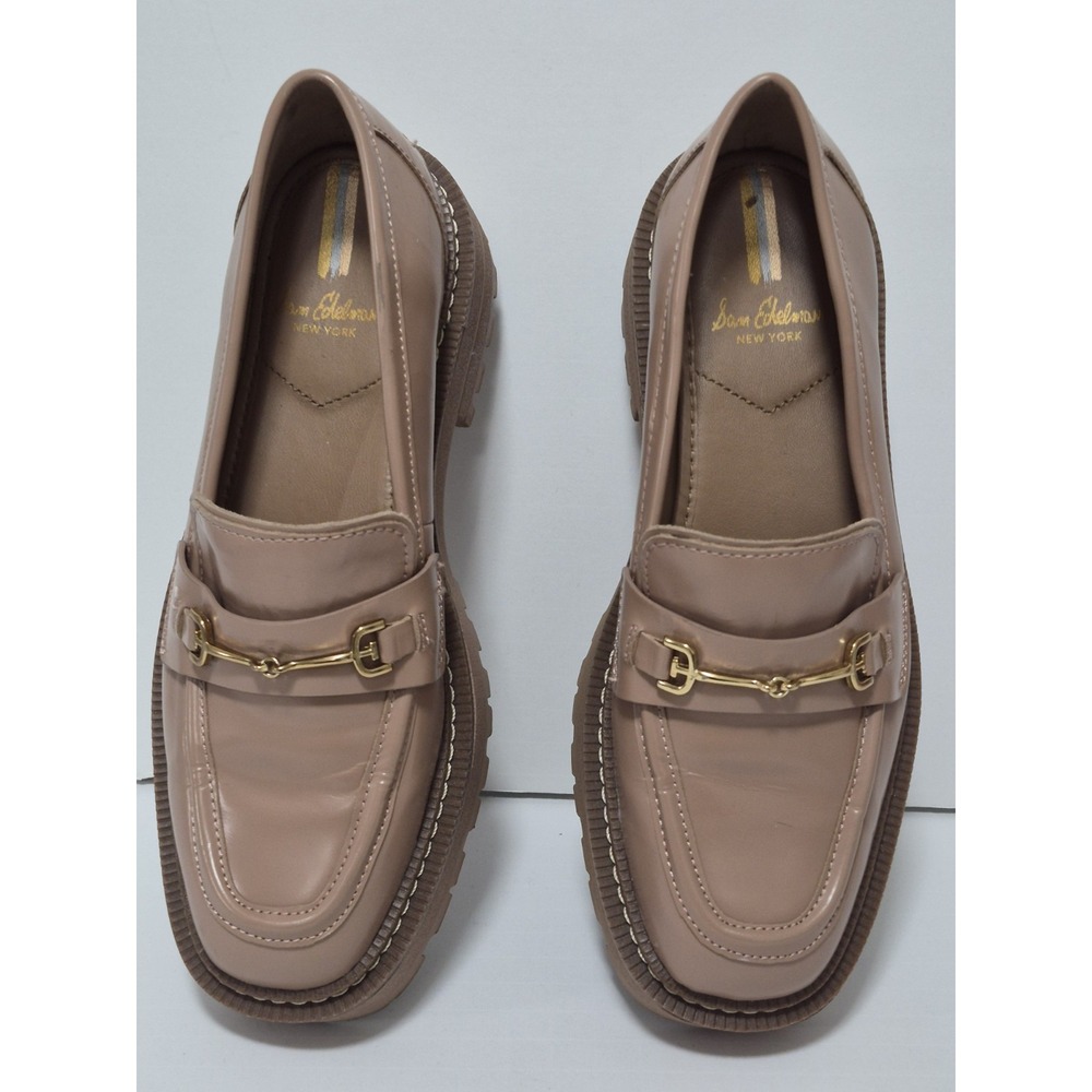 Sam Edelman Laurs Lug Sole Loafers Womens Size 7 Maple Sugar Chunky Platform